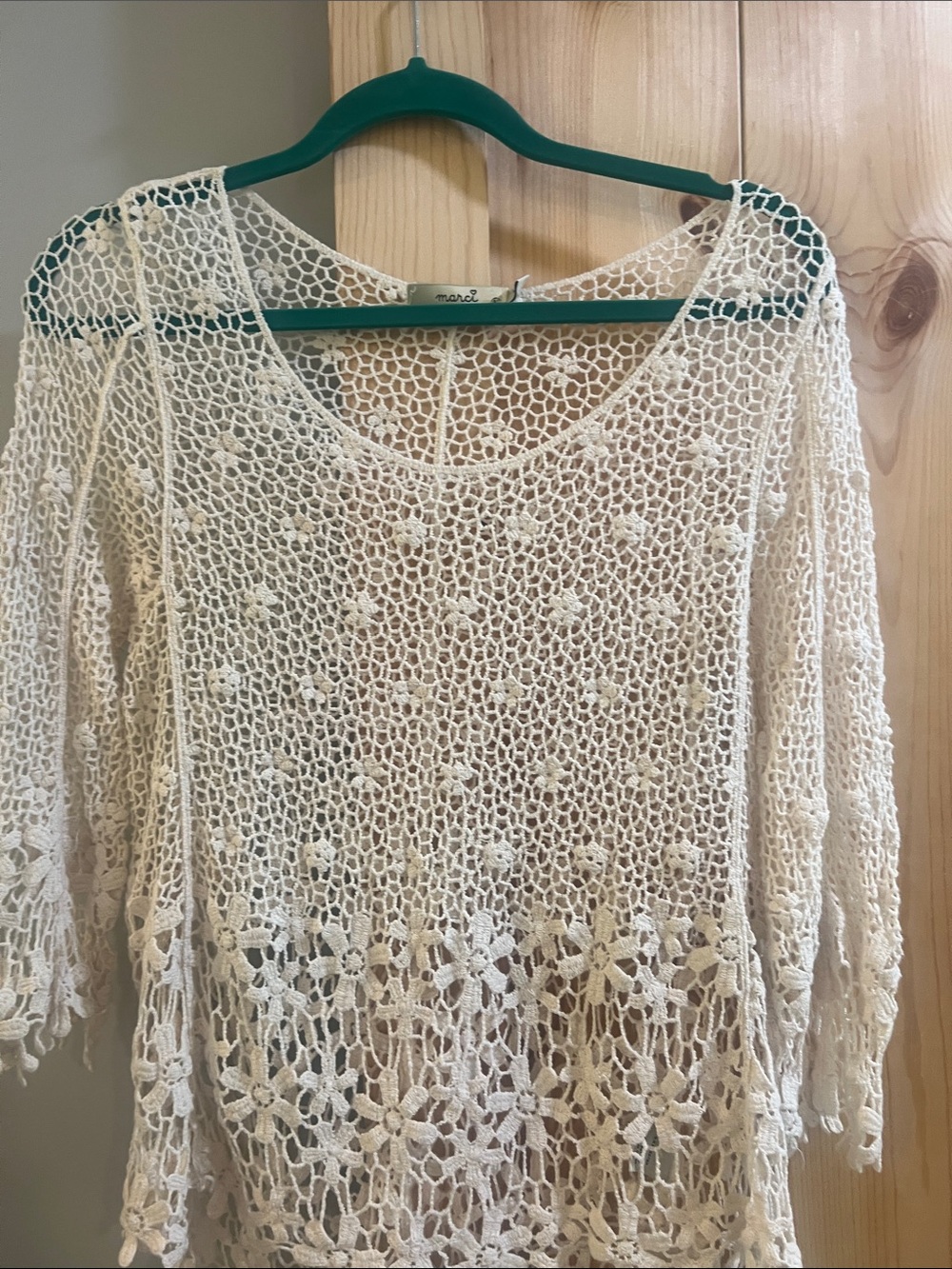 Marci 
brand ladies crochet top size medium